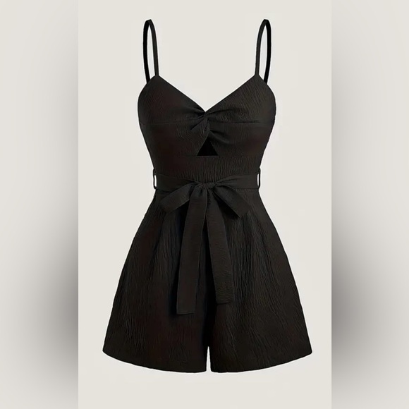 NEW Front Knot Jumpsuit w/Belt - Picture 1 of 3